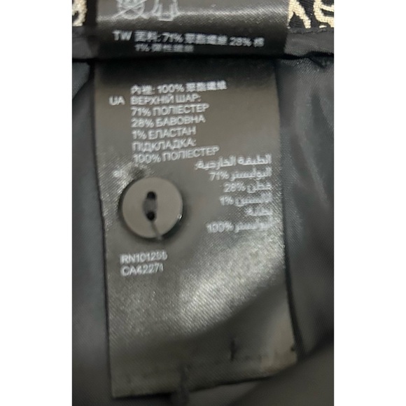 H&M Floral Multicolor Jacquard Faux Wrap Asymmetrical Hem Mini Skirt, Size 8 - Picture 13 of 14